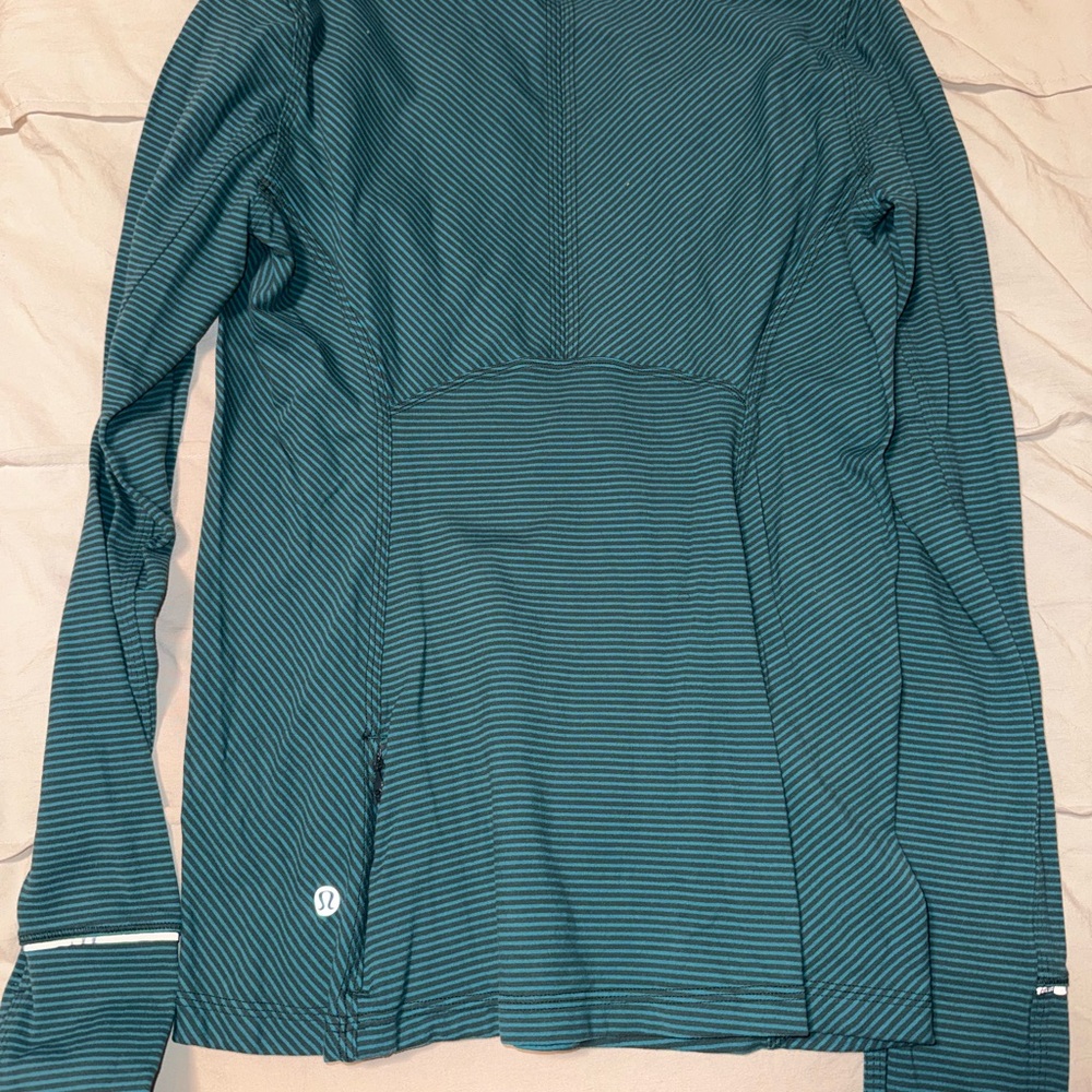 Lululemon Teal Striped Long Sleeve Top